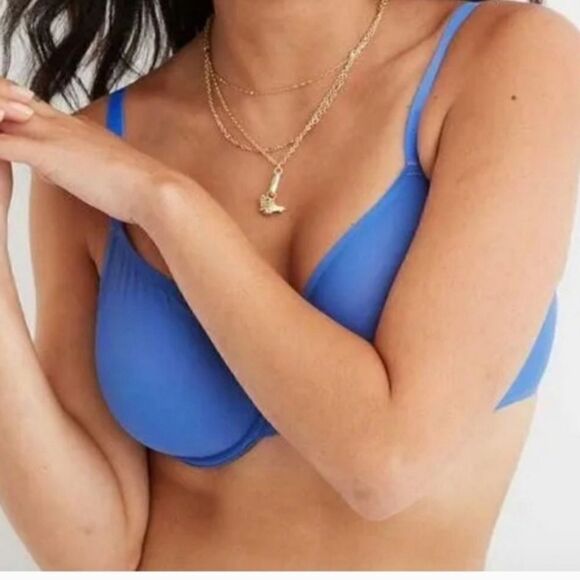 aerie SMOOTHEZ Unlined Underwire Bra NWT Heaven Blue - Picture 1 of 4